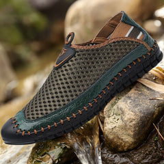 Novuxy® Large Size Men Hand Stitching Mesh Water Shoes Outdoor Slip Resistant Sneakers