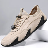 Novuxy® Men's Casual High Quality Real Leather Fashion Breathable Loafer Outdoor Sneakers