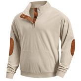 Corduroy Casual Stand-up Collar Sweatshirt