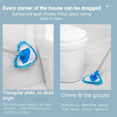 Mini Mop Universal Triangle Lazy Mop Bathroom Kitchen Floor Wall Car Wash Mop