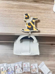 Novuxy® Cat Pattern Portable Folding Bag Hanger Handbag Holder Table Hook Crystal Alloy Purse Bag Holder Circle Shape Bag Accessories