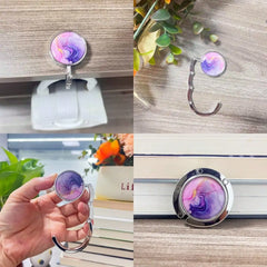 Novuxy® Marble Flow Color Christmas Gift Foldable Handbag Hook Bag Hanger