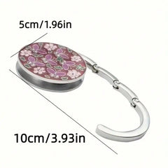 Novuxy® 1PC Folding Hanging Leaf Bag Hook Table Hook Table Folding Round Bag Hanger