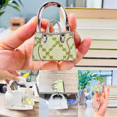 Novuxy® Mountain and River Painting Foldable Bag Hanger External Plugin Portable Scenery Clover Water Diamond Handbag Hook Bag Crafts