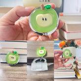 Novuxy® Ice Transparent Simulation Apple Resin Foldable Zinc Alloy Bag Hook Bag Hanger Handicraft Birthday Gift
