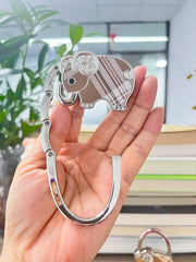 Novuxy® Purse Hook Purse Hanger Elephant Shaped Foldable Handbag Hanger Folding Table Hanger Holder Bag Storage