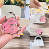 Novuxy® Rabbit Shaped Folding Hanging Hook, Desk Edge Bag Hanger, Rabbit Bag Hanger & Key Hook