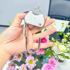 Novuxy® Swan Design Creative Hanging Bag Hook, Foldable Desk Metal Book Bag Hanger
