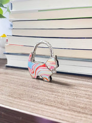 Novuxy® Fat Cat Design Foldable Handbag Hanger Folding Purse Table Hook Holder