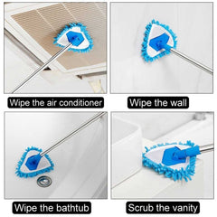 Mini Mop Universal Triangle Lazy Mop Bathroom Kitchen Floor Wall Car Wash Mop