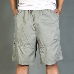 Men's Summer Loose Casual Pants Fat Plus Size Five-point Cotton Thin Shorts