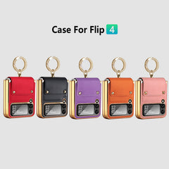 Z Flip4 Business Style Folding Ring Full Body Rugged Shockproof Phone Case