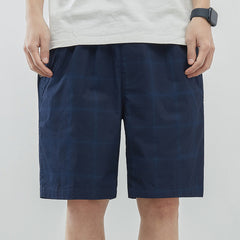 Men's Summer Shorts Loose Solid Color Casual Cotton Five-point Pants Thin Shorts