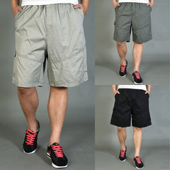 Men's Summer Loose Casual Pants Fat Plus Size Five-point Cotton Thin Shorts