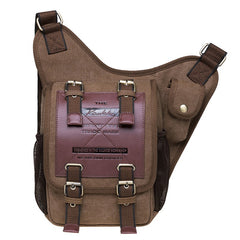 Canvas Retro Messenger Tactical Shoulder Bag Waist Outdoor Casual Leather Chest Bag