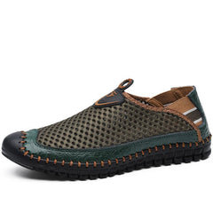 Novuxy® Large Size Men Hand Stitching Mesh Water Shoes Outdoor Slip Resistant Sneakers