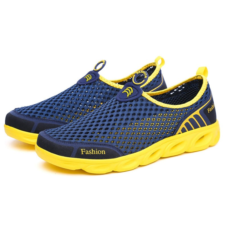 Large Mens Honeycomb Mesh Quick Drying Upstream Water Shoes Leisure Beach Shoes