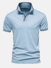 Man V Neck Polo Shirt