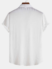 Light Wrinkled Fabric Button Up Shirt