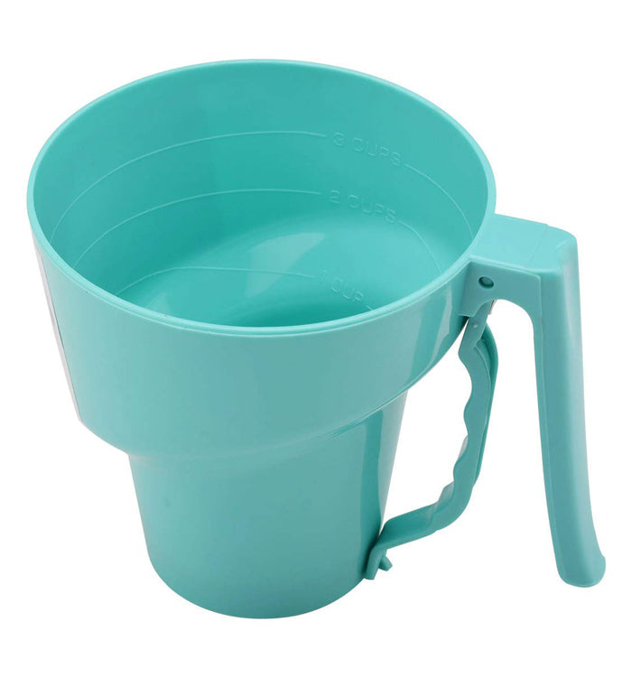 One-handed Flour Sifter Plastic Sieve Cup Screen Mesh Powder Flour Sieve