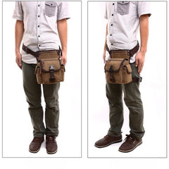 Men Women Casual Canvas Outdoor Sports Waist Bag Camera Bags