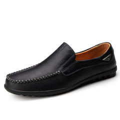 Novuxy® Men's Leather Non Slip Soft Sole Moccasins Driving Shoes Loafers
