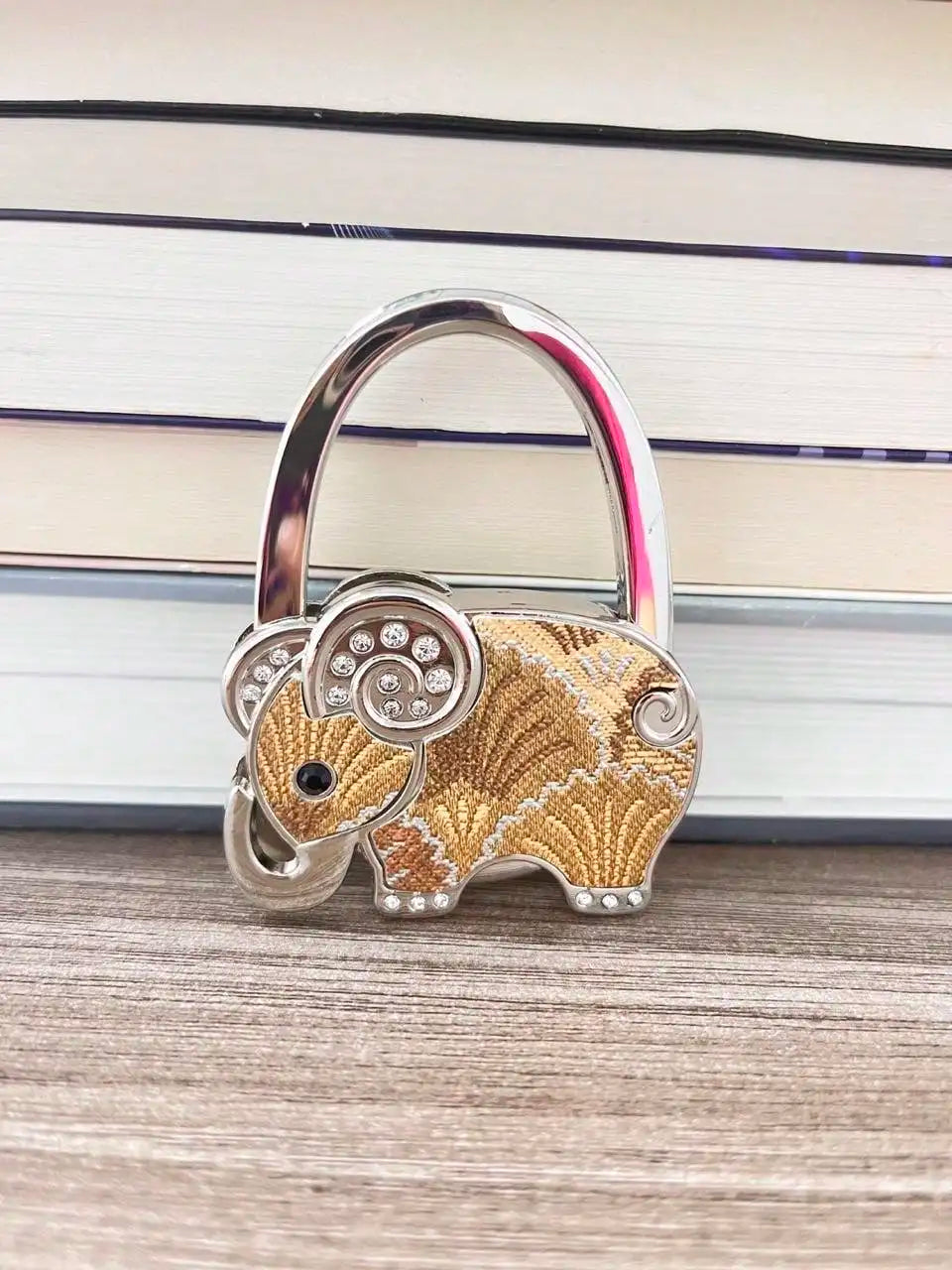 Novuxy® Purse Hook Purse Hanger Elephant Shaped Foldable Handbag Hanger Folding Table Hanger Holder Bag Storage