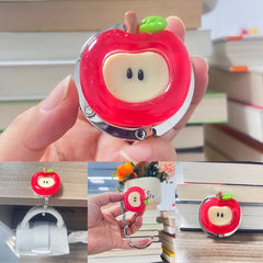 Novuxy® Ice Transparent Simulation Apple Resin Foldable Zinc Alloy Bag Hook  Bag Hanger Handicraft Birthday Gift