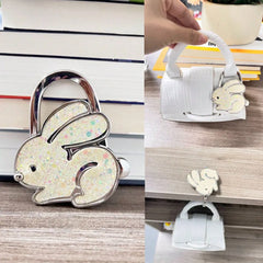 Novuxy® Rabbit Shaped Folding Hanging Hook, Desk Edge Bag Hanger, Rabbit Bag Hanger & Key Hook