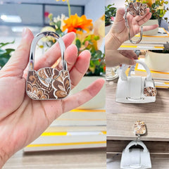 Novuxy® Briefcase Shaped Bag Hanger Hook For Desk Edge, Table Top Bag Holder, Organize