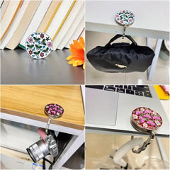 Novuxy® 1PC Folding Hanging Leaf Bag Hook Table Hook Table Folding Round Bag Hanger