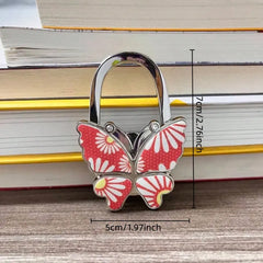 Novuxy® Metal Retro Floral Pattern Large Butterfly Handbag Hanger, Foldable Women's Bag Clasp, Portable Desk Hook