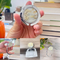 Novuxy® Marble Flow Color Christmas Gift Foldable Handbag Hook Bag Hanger
