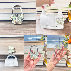 Novuxy® Butterfly Shaped Bag Handbag Hook for Table Side Storage Table Desktop Hanging Bag Hanger Bag Hook Gift Handicraft