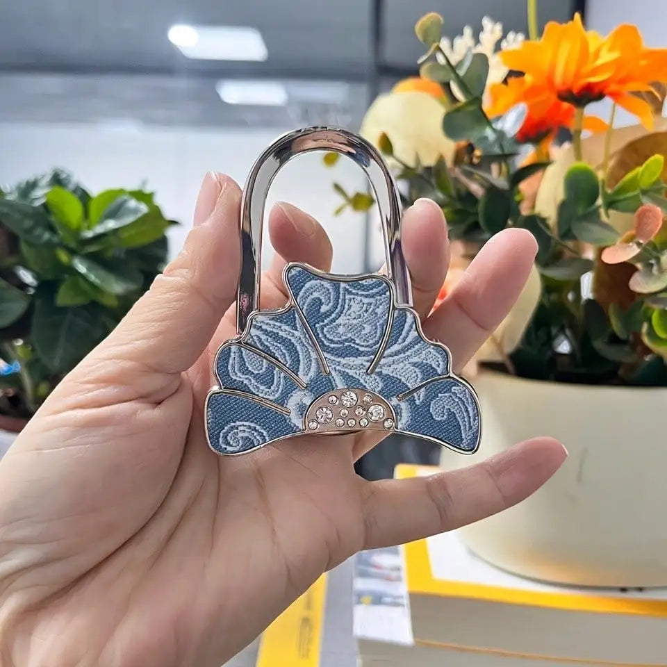 Novuxy® Foldable Lotus Flower Handbag Hook, Large Floral Hanging Bag Hanger, Gift, Hardware Crafts