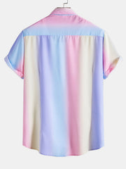 Gradient Color Print Shirt