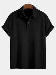 Short Sleeve Corduroy Polo Shirt