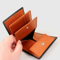 Men RFID Genuine Leather Multiple Card Slot Purse Wallet