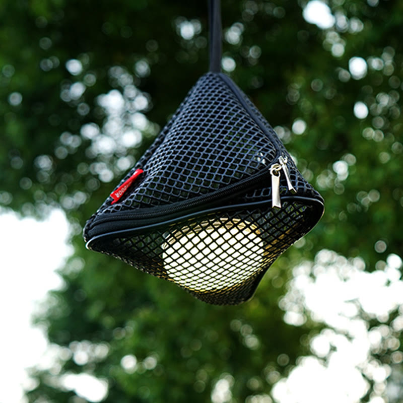 Storage Bag Triangular Folding Net Outdoor Camping Storage Basket