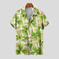 Men's Summer Casual St. Patrick's Day green Shirt
