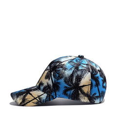 Hat Print Coconut Pattern Curved Brim Hat