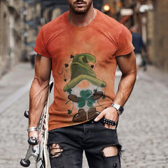 Happy St Patrick's Day Plant Flowers Print T-Shirt